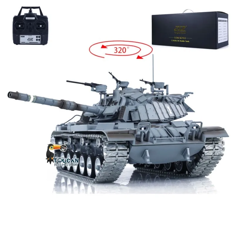 통데 1/16 RC 탱크 M60W 무선 조종 RTR 배틀 탱크 금속 트랙 휠 BB 락 암 기프트 무선 조종 TH23296
