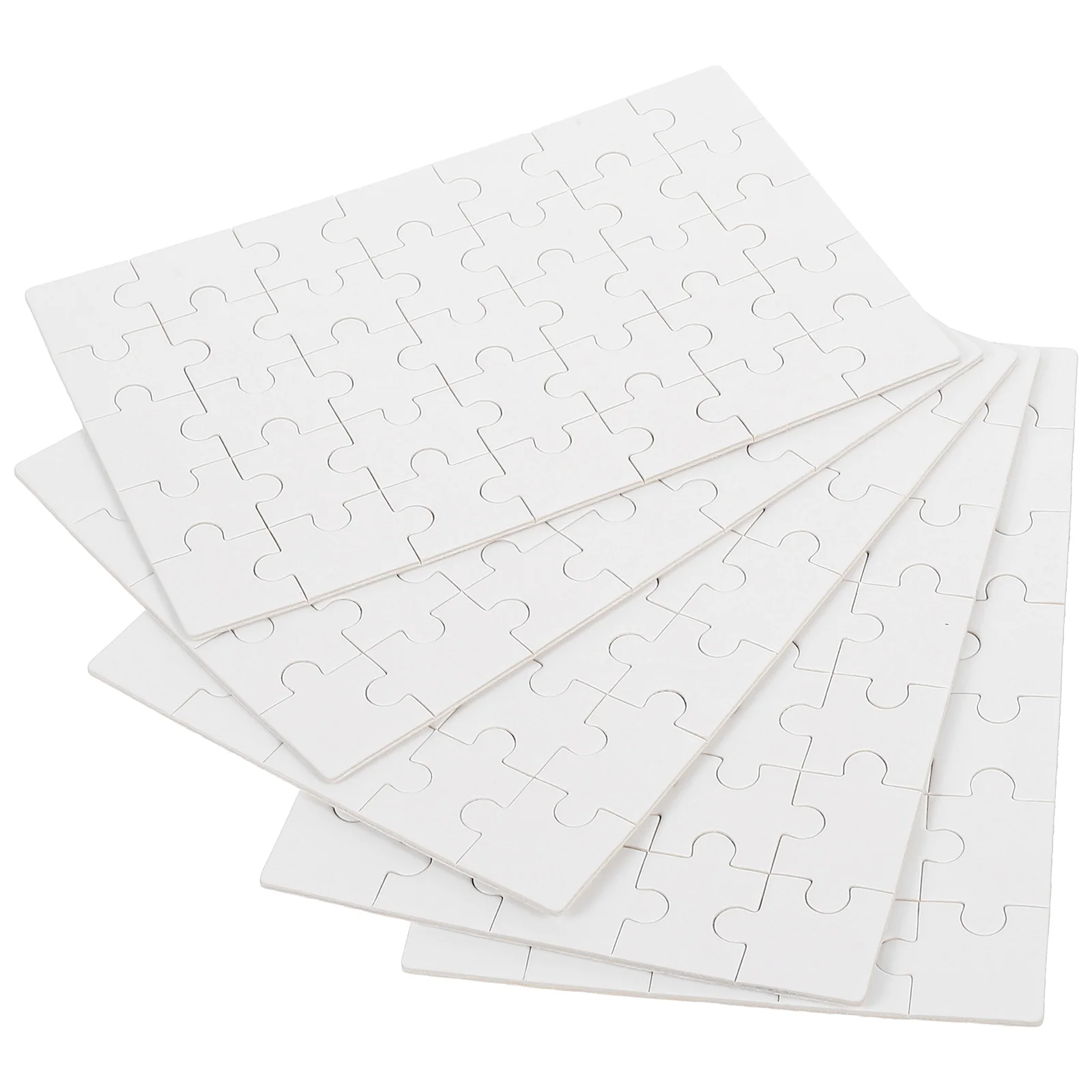 5 Sets Blank White Jigsaw Puzzles Sublimation Puzzle Craft White DIY White  Puzzle - AliExpress