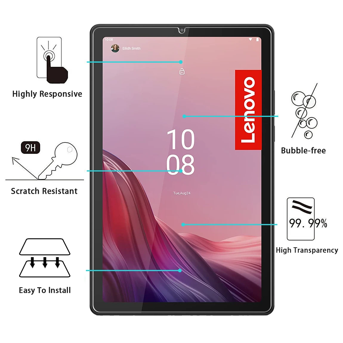 Рисунок 2 - Закаленное стекло для Lenovo Tab M9 (9