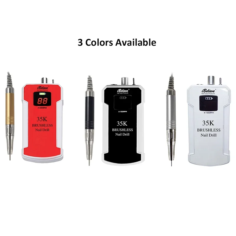 Brushless Nail Drill 35K Cordless Grinding Machine80w Handpiece Professional Salon Nail Accessories Unas Dril Machine Manicure 2