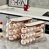 1pc egg storage box, automatic rolling refrigerator egg rack storage, hand-held egg refrigerator side door storagerack 2