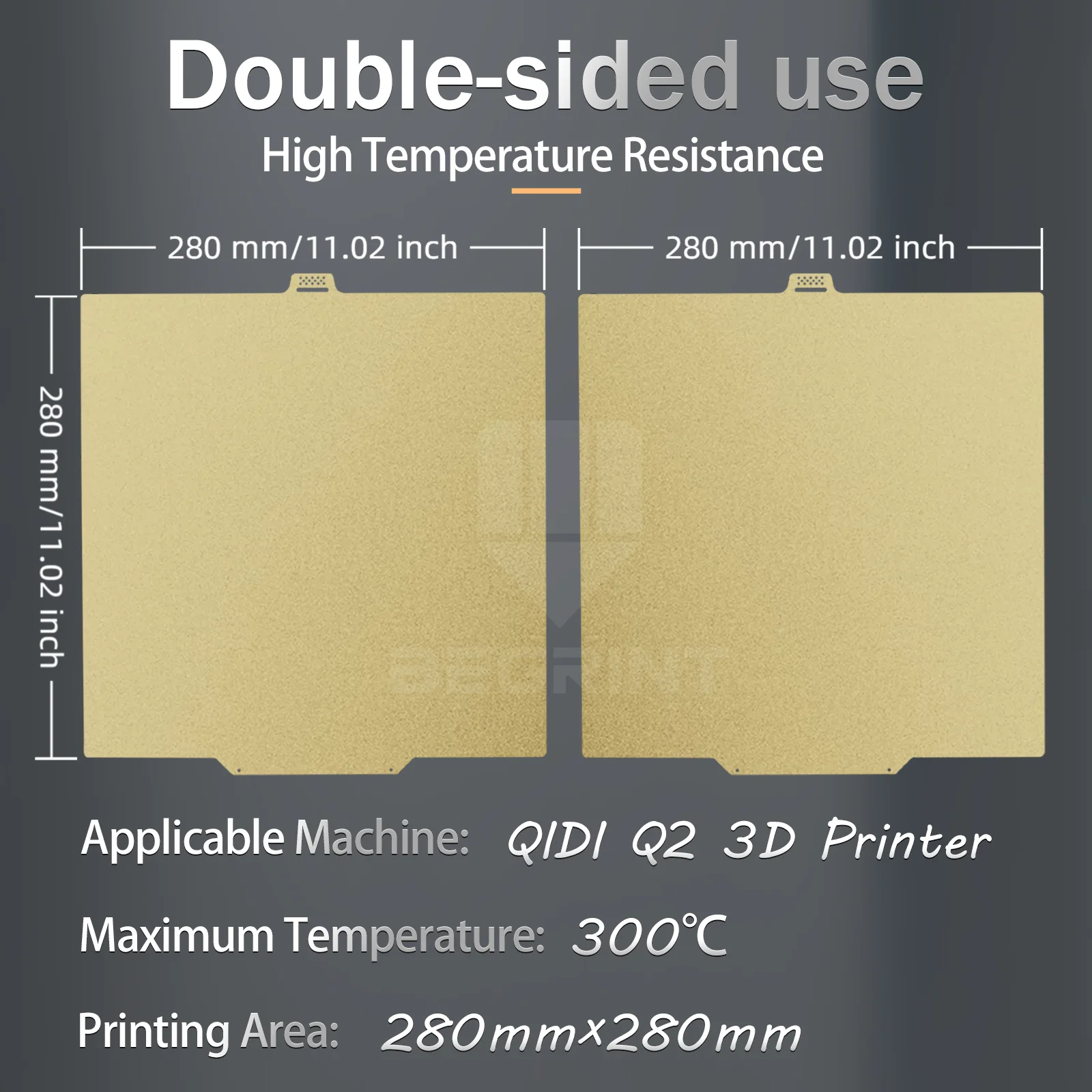 Piastra di stampa Voron V0 PEI 120x120mm a doppia faccia liscia (PEA, PEI, PEO, PET, PEY) e testurizzata (PEI) in acciaio armonico flessibile  7