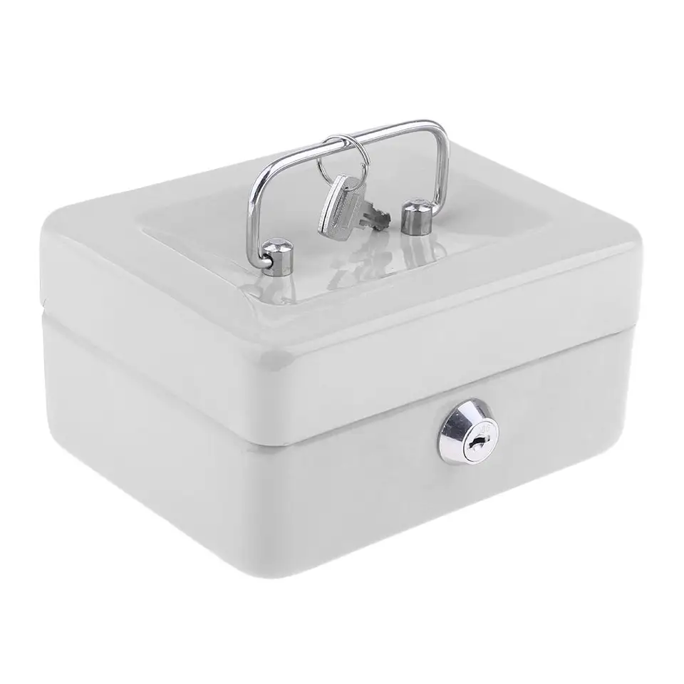 Money Tin With Lock - Money Box - Petty Cash Box - Piggy Bank - Small