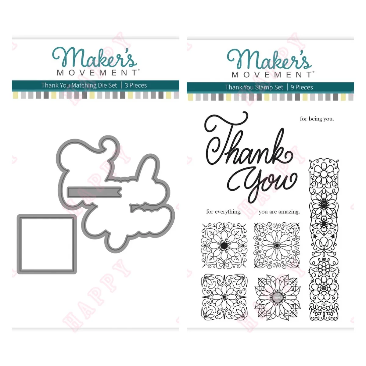 

Metal Cutting Dies And Clear Stamp Thank You Scrapbook Diary DIY Paper Craft Greet Handmade Flower Decoration Embossing Template