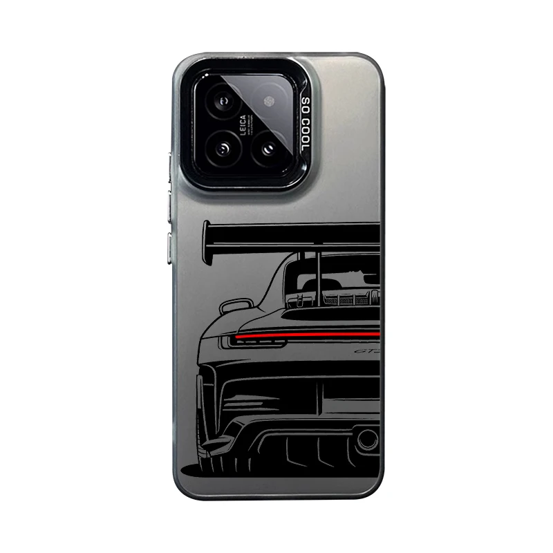 Sport Car Design Laser Hard Phone Case - Durable PC+TPU Back Cover