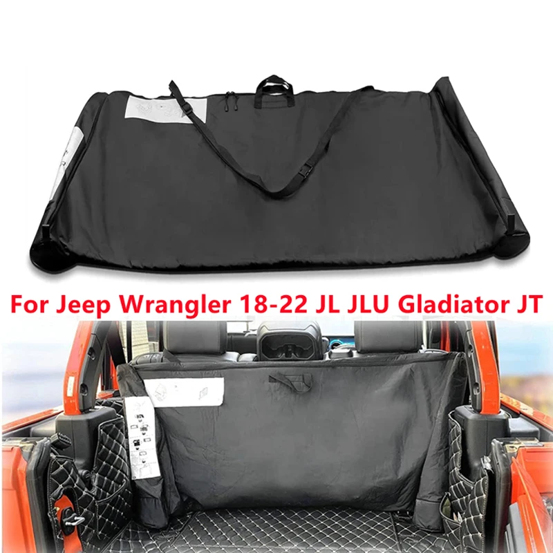 600D Oxford Soft Top Window Storage Bag Per Jeep Wrangler 2018-2022 Jl Jlu Gladiator Jt Sports Sahara Freedom Rubicon Unlimited