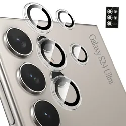 Ultra Clear Tempered Glass Camera Lens Protector with Ring Design - Galaxy S23 Ultra (Clear)