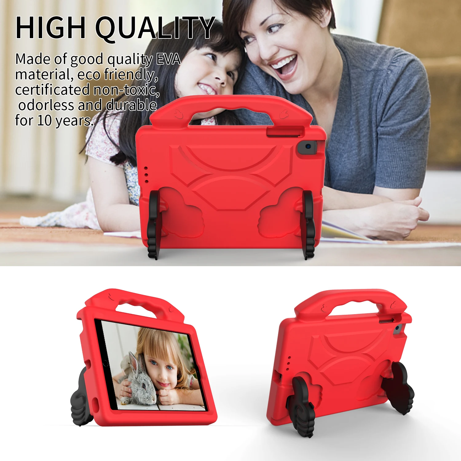 Children's Shockproof EVA Tablet Cover with Thumbs Up Stand для iPad Mini