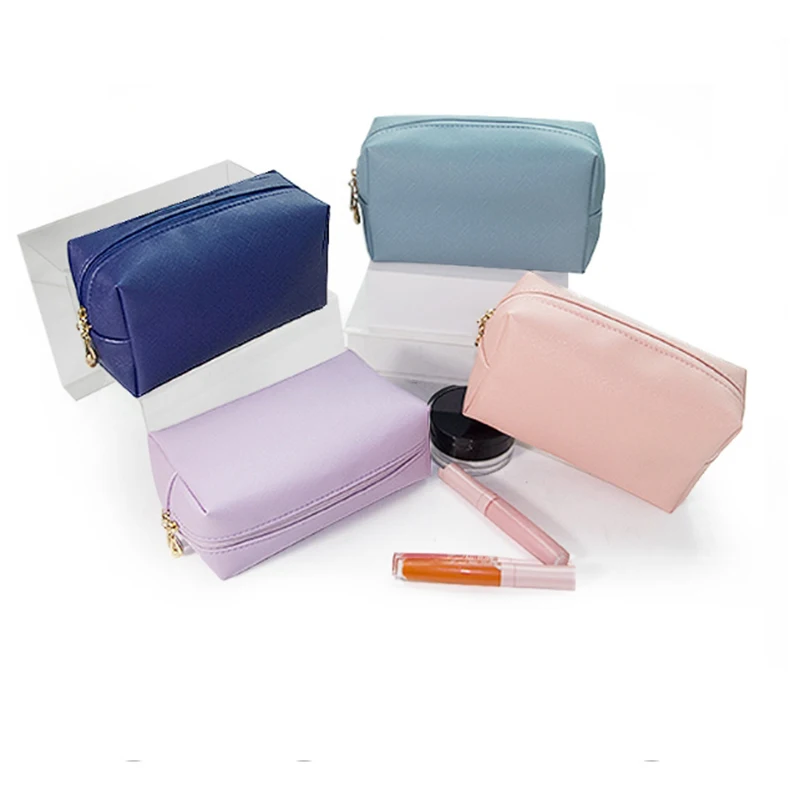 

New Makeup Bag Storage Bag Small and Convenient PU Waterproof Wash Bag Counter Makeup Bag