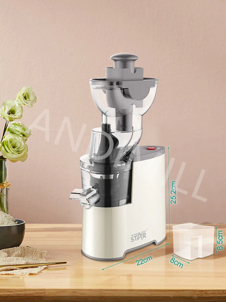 Slow Juicer Cold Press Large Caliber Electric Juicer Extractor Filter Free Easy Wash Electric Fruit Apple Orange Citrus Juicer 5