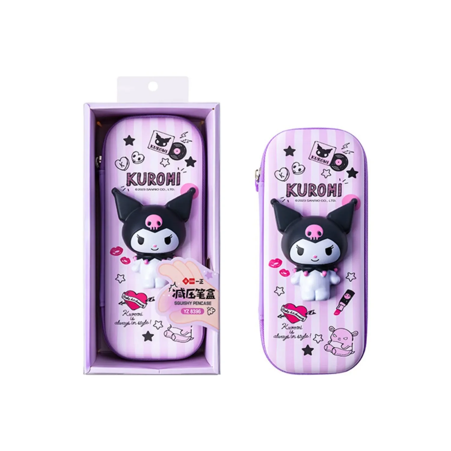 Pencil Cases 3D Decompression Sanrio Series Kuromi Stationery Set Cute Cartoon Pencil Case Large Capacity Student Supplies