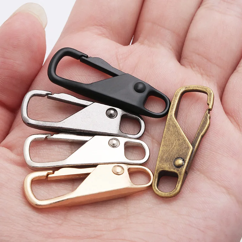 1Pcs Vintage Detachable Metal Zipper Slider Puller Handbags Cloth Repair Accessories DIY Apparel Sewing Tent Pendant Cord Zipper