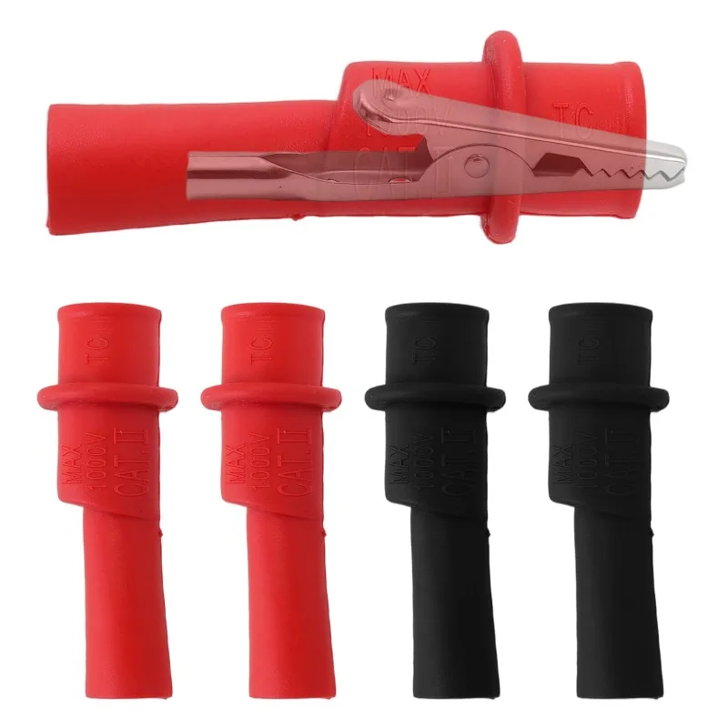 Alligator Clips Probe Crocodile Clip Banana Plug Test Cable Lead Connector Alligator Crocodile Test Clamp for Multimeter Testing