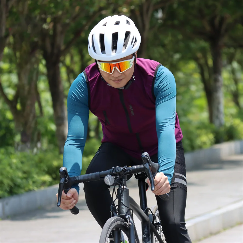 WOSAWE Herren Reflektierend Fahrrad Weste Winddicht Bike Gilet ärmellos  Jacke