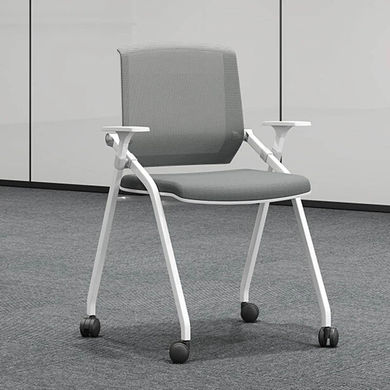 

Офисное кресло с простой спинкой, учебный стул для конференций, складные подлокотники, офисные стулья, для игр, рабочая мебель WKOC