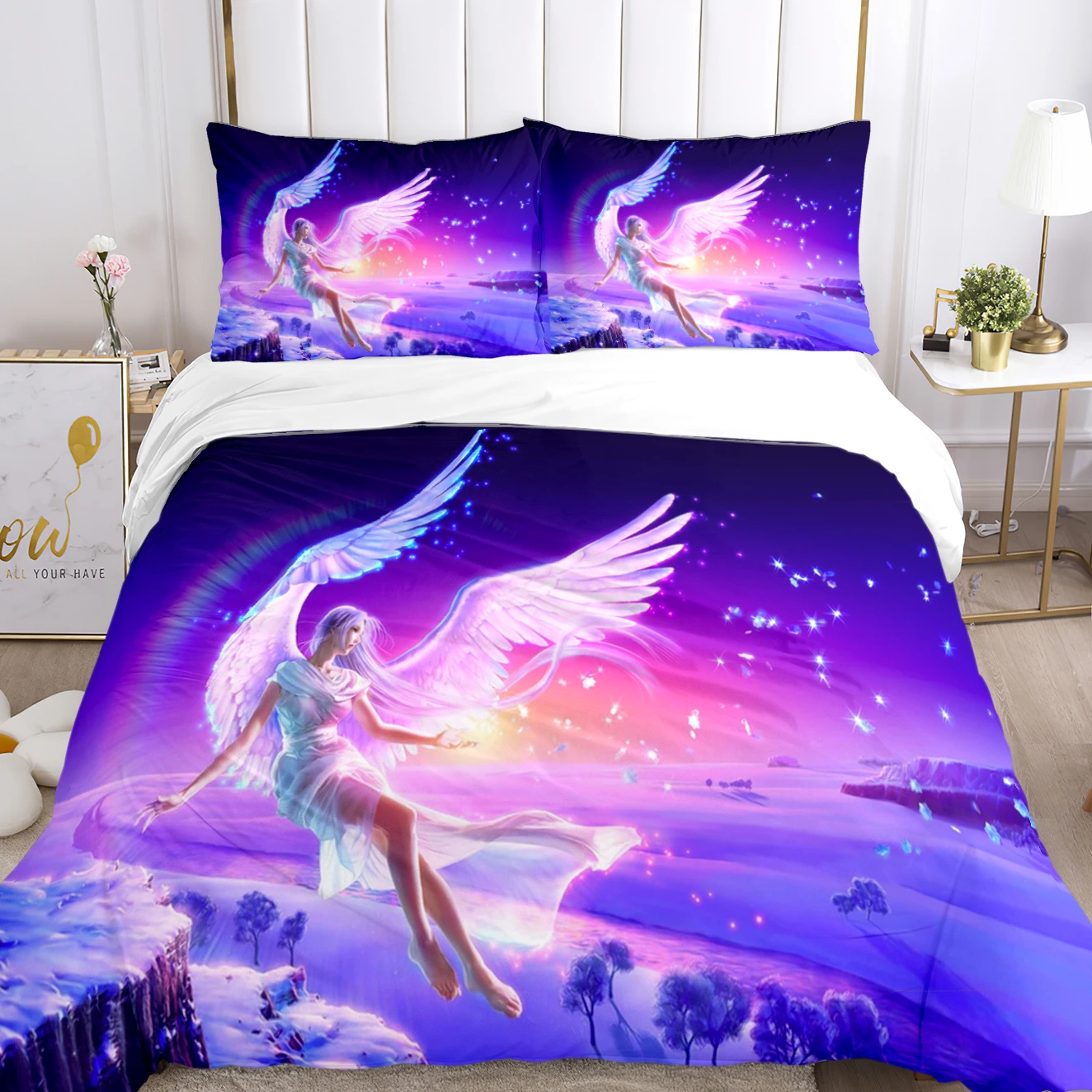 

Angel Warrior mythical Duvet Cover Comforter Bedding sets Soft Quilt Cover and Pillowcases for Teens Single/Double/Queen/King