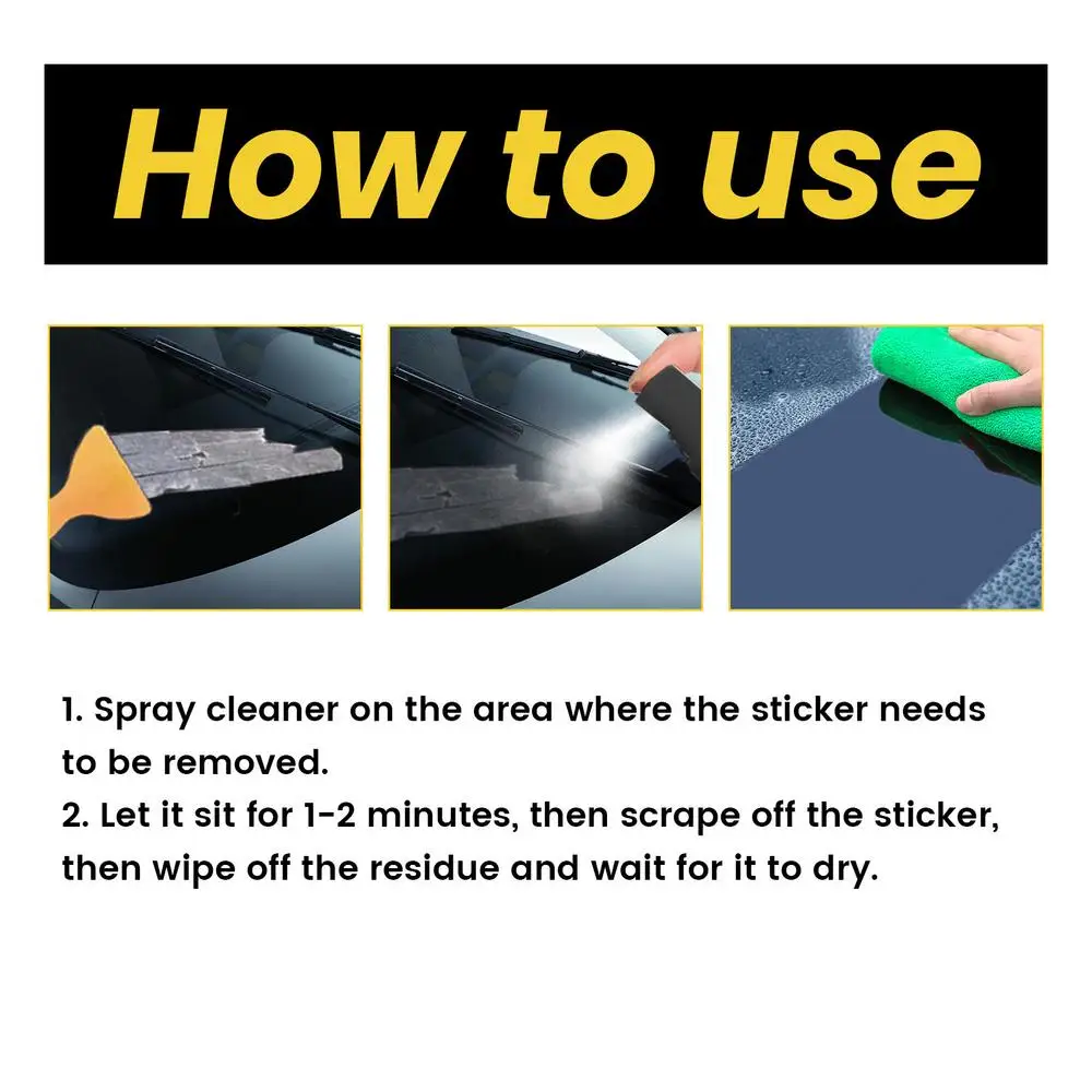60ml Quick And Easy Sticker Remover Tool Sticky Remover Wall Sticker Glue Removal Car Glass Label Cleaner Adhesive Glue Spray