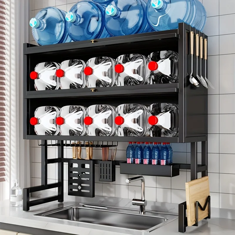 over the sink dish drying rack with cabinet