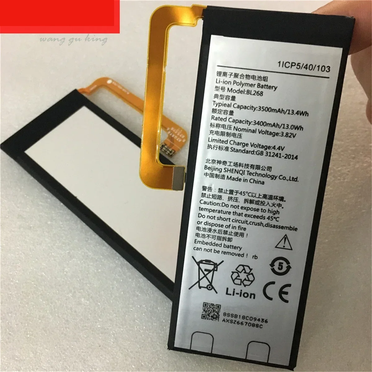 100% Original 3500mAh BL268 Battery For Lenovo ZUK Z2 Pro Z2Pro Z2121 Mobile Phone Replacement Batteries+Tools Free