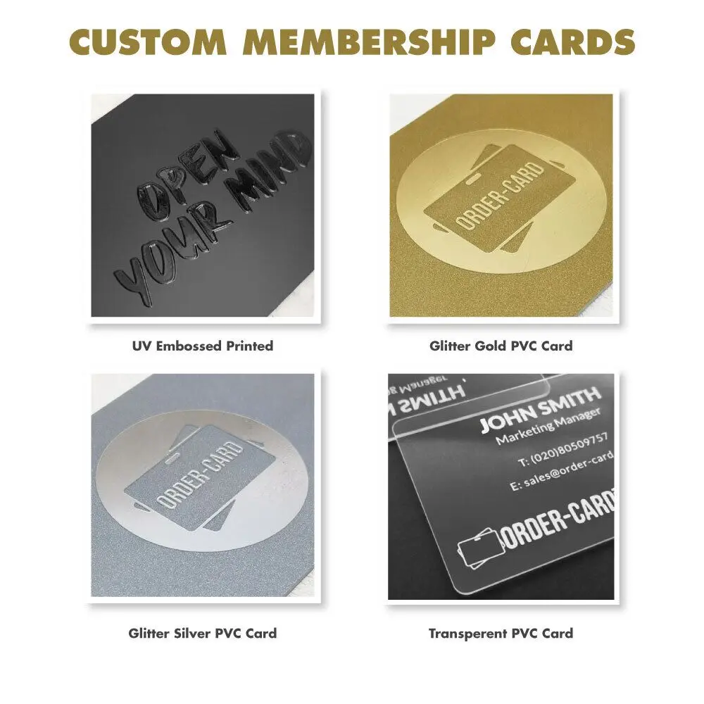 Business Cards Printing Personalized Staff Student ID card Name Cards 0.76mm thickness Hard PVC Material MOQ 1 pcs