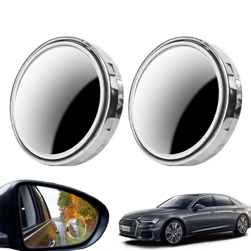 

Car 360 Degree RotatWide Angle Round Convex Mirror Car Vehicle Side Blindspot Blind Spot Mirror Wide Rear Auto View Round Mirror