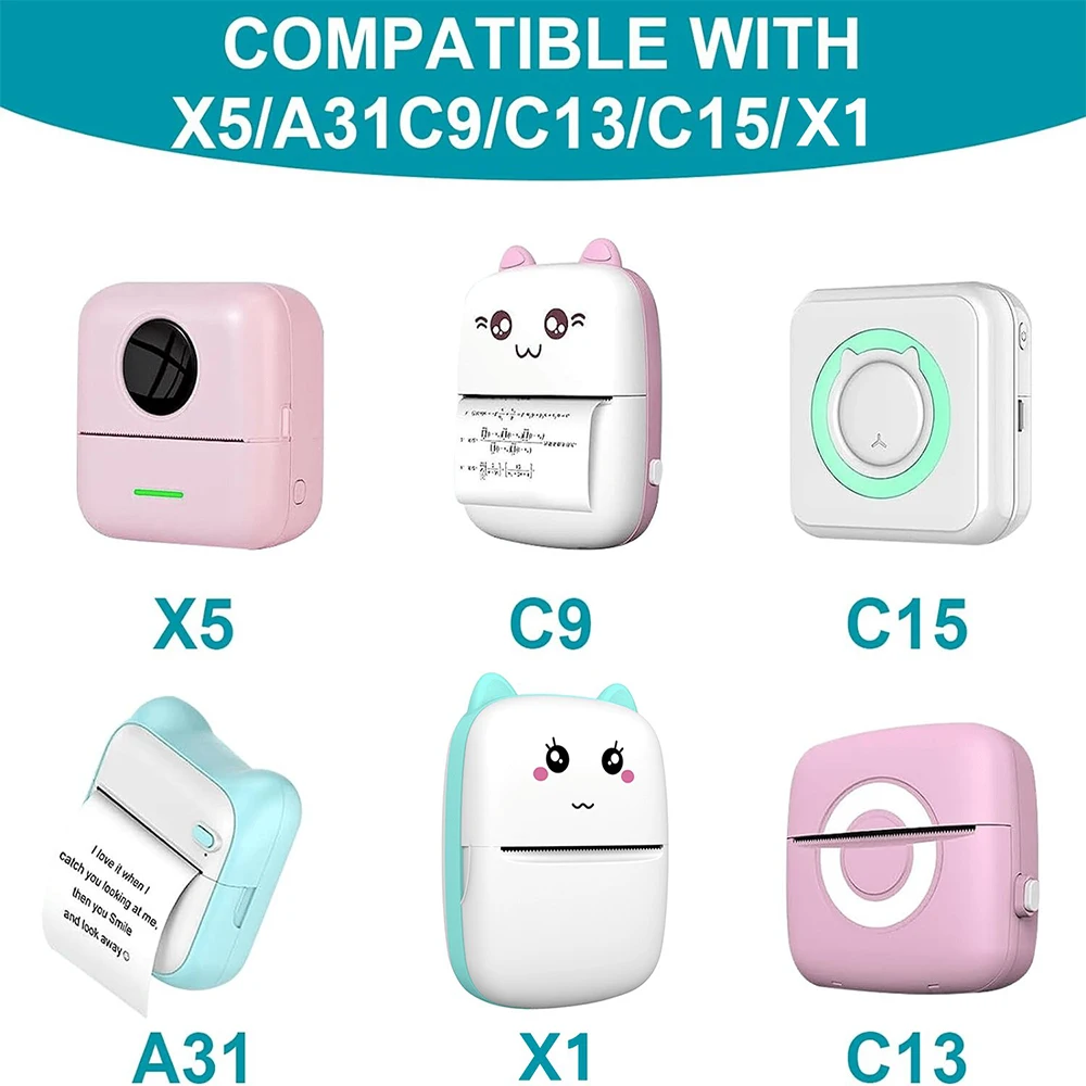 5/10/20 롤 사진 체크리스트 메모용 미니 자체 접착식 프린터 스티커 용지 리필 포켓 사진 인쇄 라벨 57*25MM