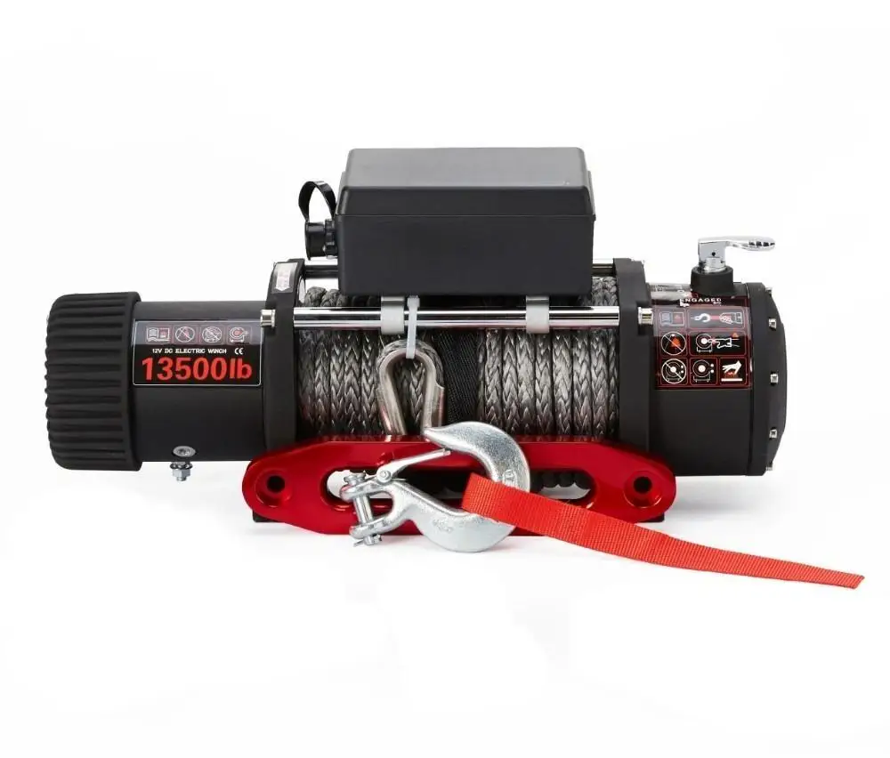 

4x4 Off road outdoor recovery equipment ATV/UTV electric winch 13500 lbs 12000 lbs 12v 24v with synthetic rope steel cable