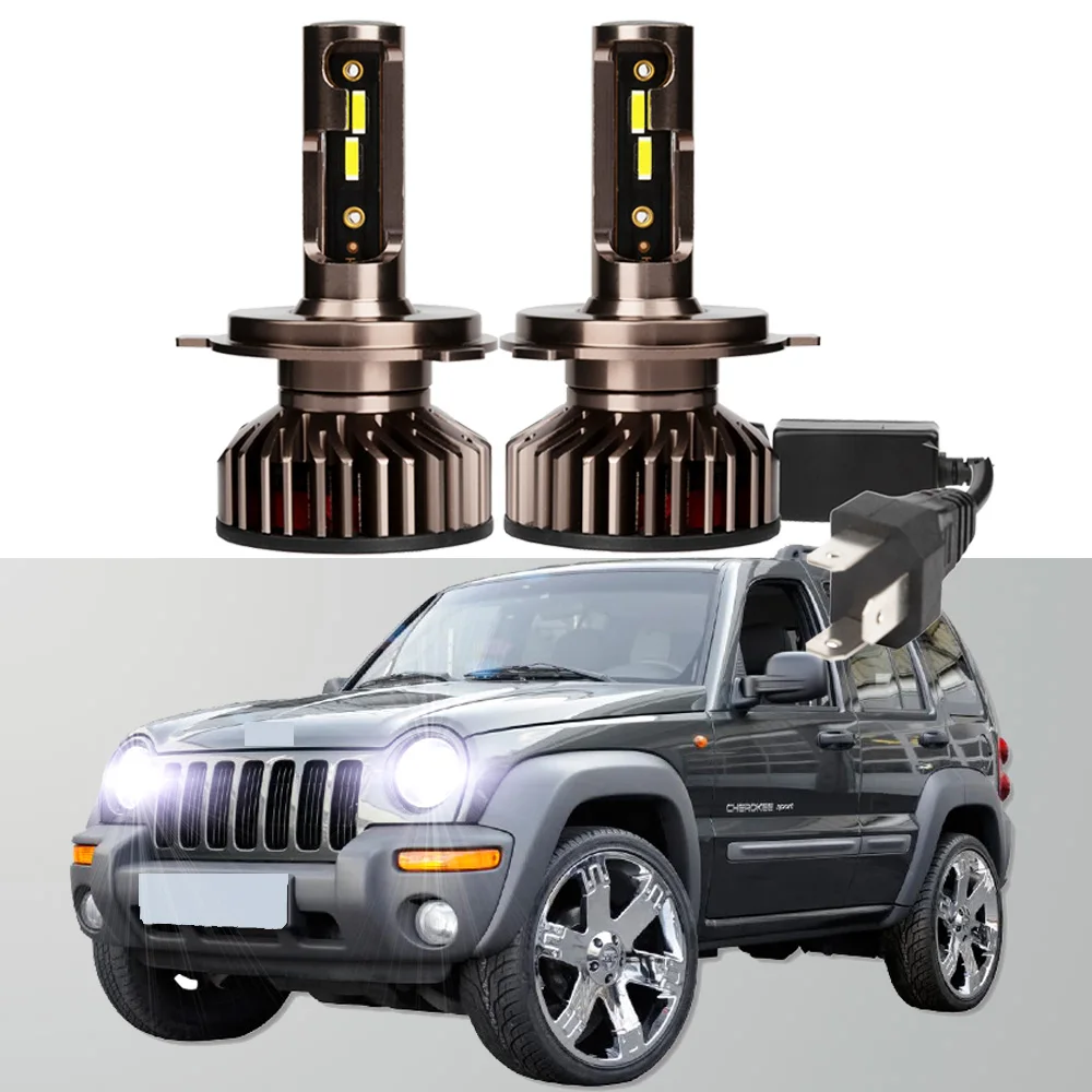 2PcsLedHeadlightBulbForJeepCherokeeKJ20022007HeadlightBulb