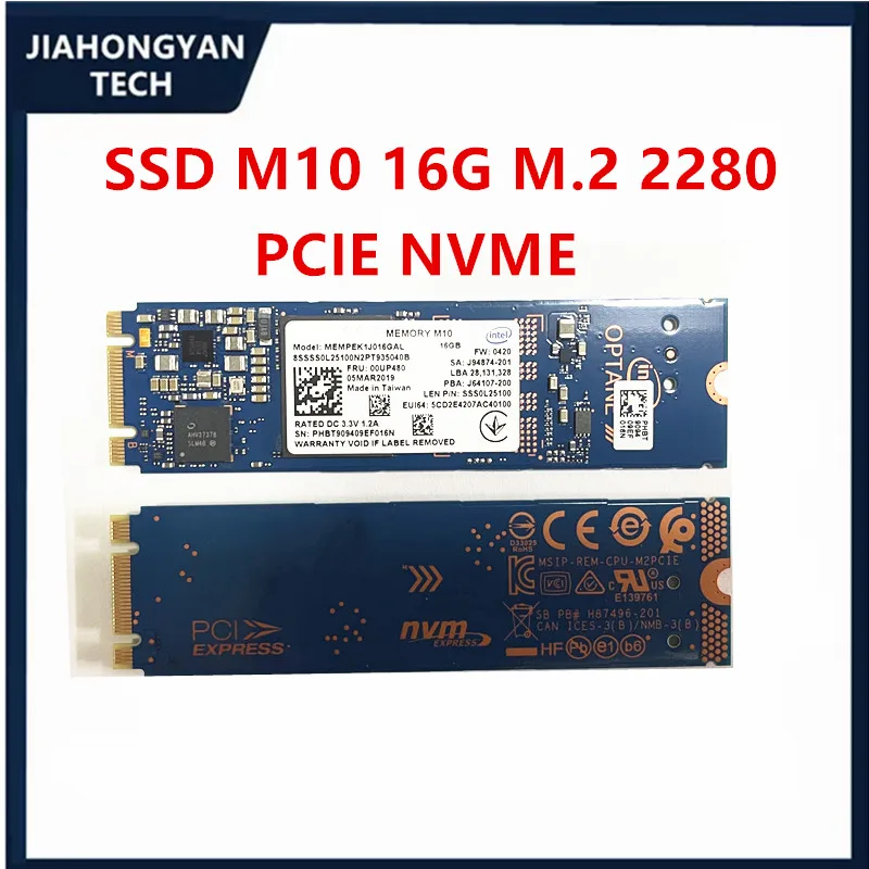 오리지널 솔리드 스테이트 SSD 메모리 가속 캐시 nvme, 인텔 M10 16G 32G 64G 2280 2242 M.2 용, 무료 배송