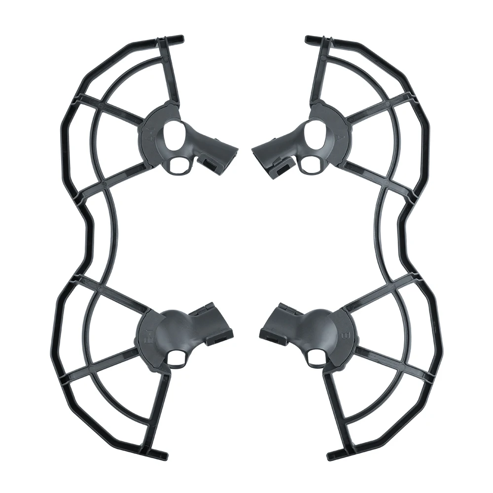 Anneau de protection pour hélices DJI FPV gris, gros plan sur la fixation et le matériau anti-collision assurant la sécurité de vol.