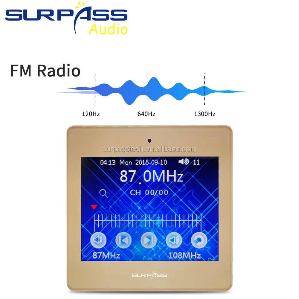 s Smart Home 4 Inch Blue Tooth Touch Screen In Wall Amplifier With TF/USB/Remote Control For Home Video Audio System