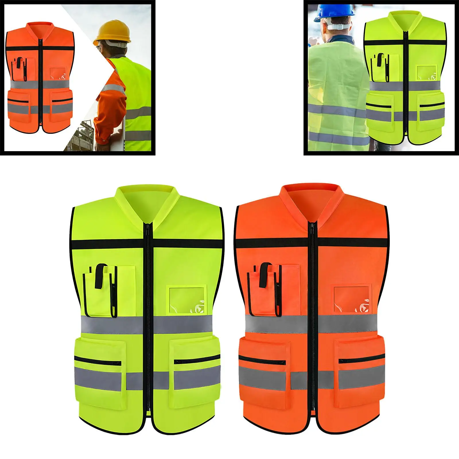 Reflective Safety Vest with Reflective Strips for Cycling Biking Walking