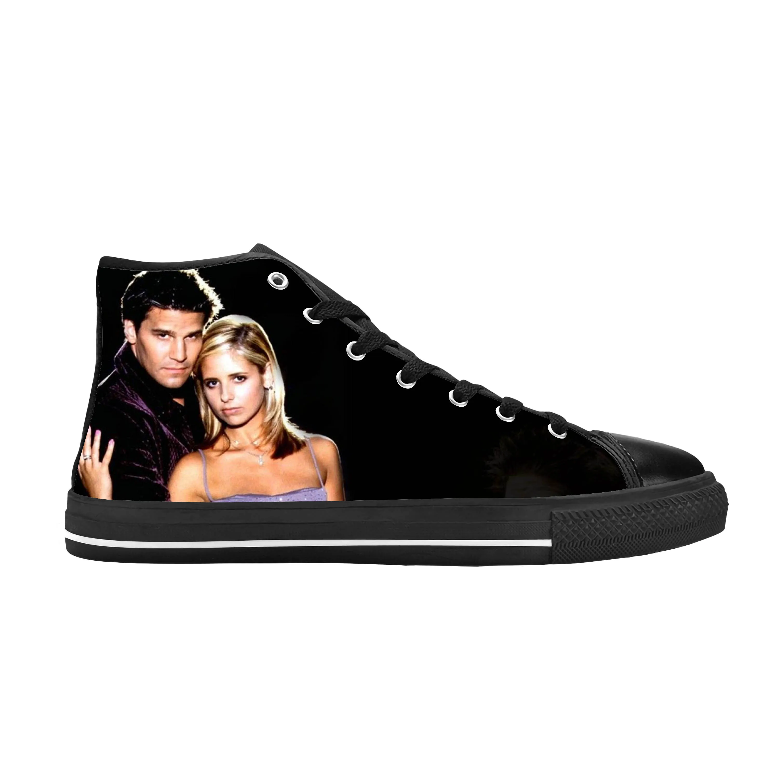 Buffy The Vampire Slayer Angel Horror Halloween Casual Cloth Shoes High Top Comfortable Breathable 3D Print Men Women Sneakers