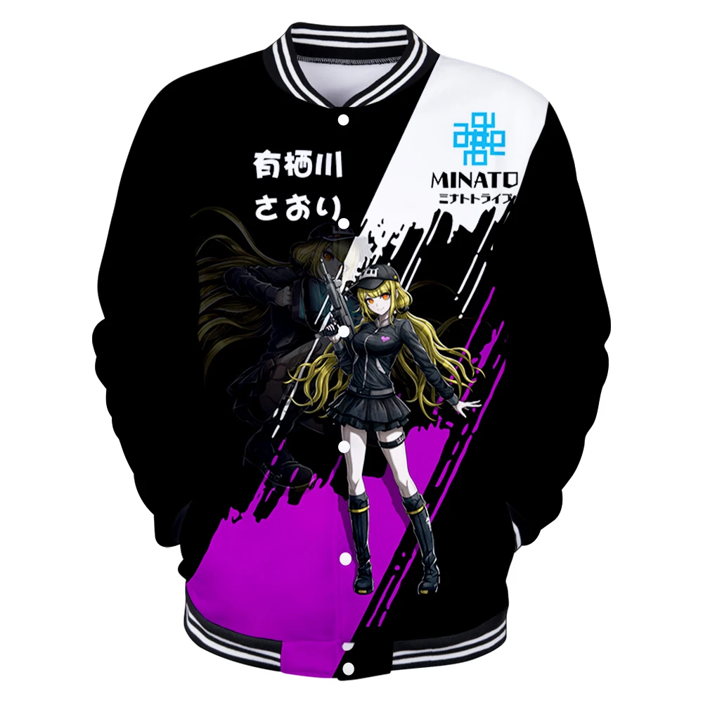 

2022 Animated TRIBE NINE Baseball Jacket Men Anime Cosplay Jacket Women Casual Oversize Tops Teens Boys Girls Jacket