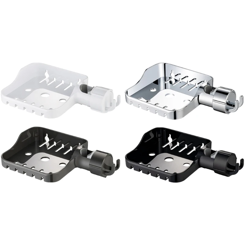 Adjustment Soap Dish Holder Clip On Tray for Shower Rod ABS Bathroom Kitchen Organize Space Saving Soap Tray Clip