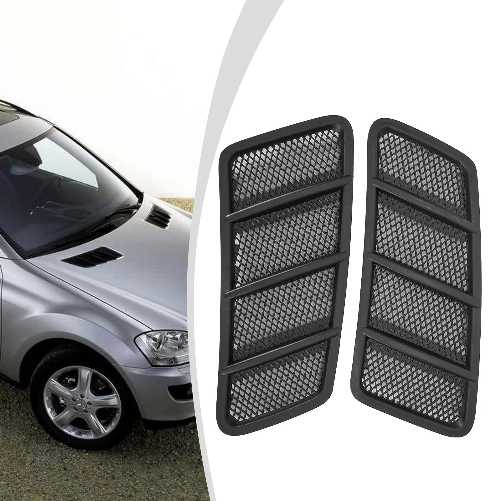 

Grille Hood Hood Vent Grille (166 Hood Air Outlet) 1668800205 2pcs Air Vent Grille Cover Car Accessories For Mercedes