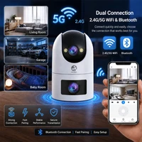 Caméra IP Jooan 4K 8MP à double objectif et double écran, caméra PTZ Wifi extérieure, suivi automatique, caméra CCTV, audio et vidéo, surveillance intérieure 2
