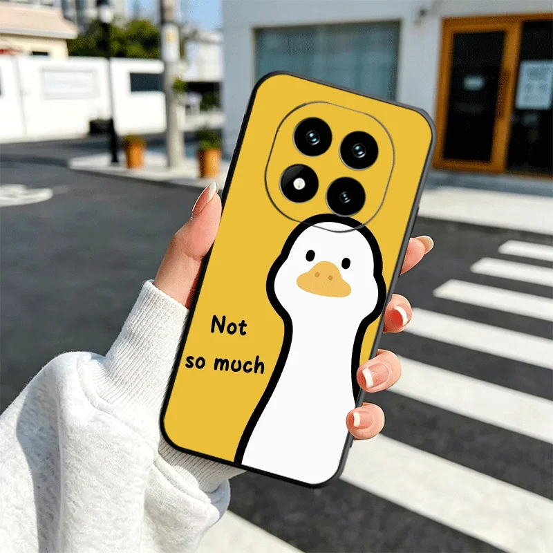 Cartoon Cute Duck Soft Black Phone Case Cover