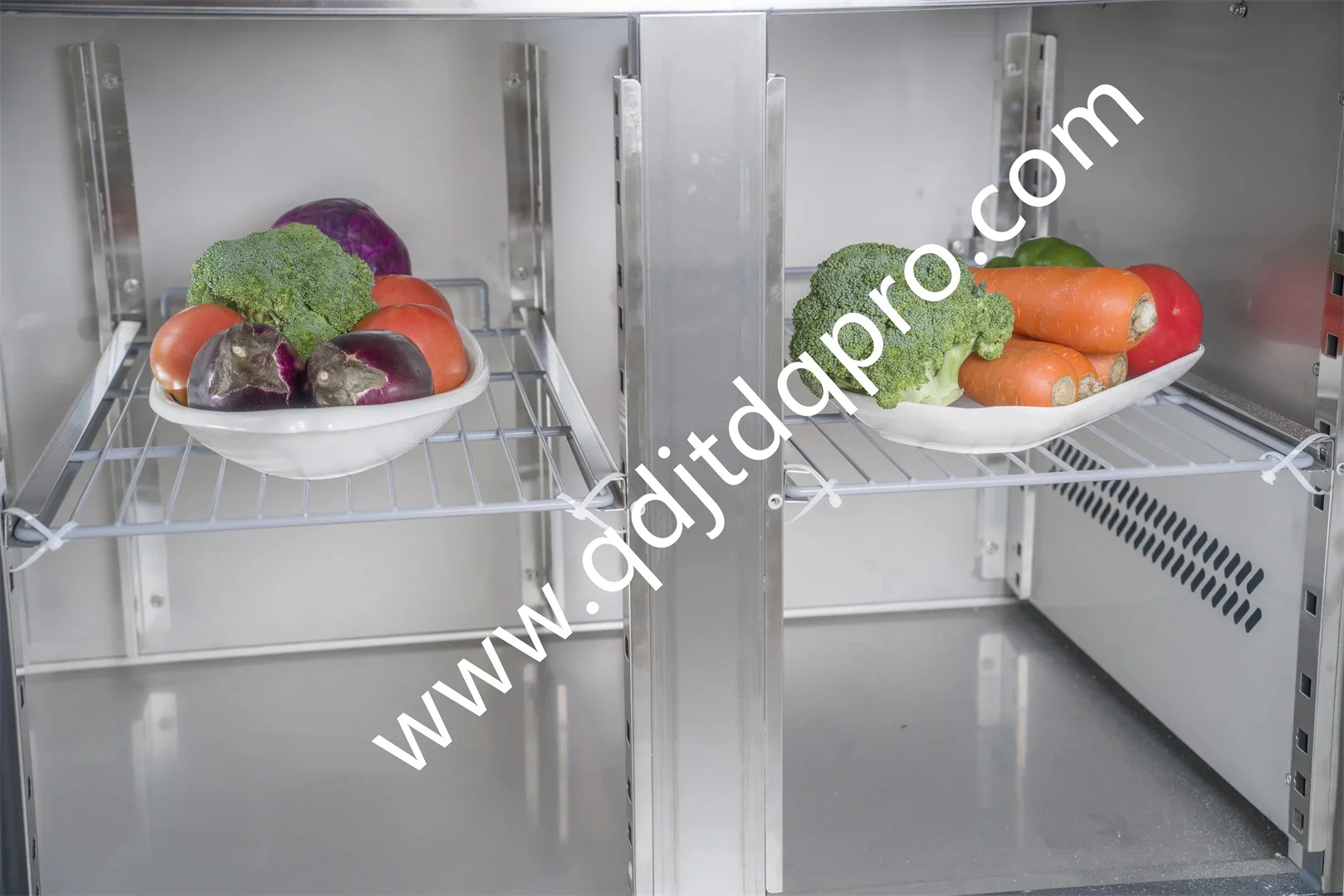 1200L CNJT refrigerator freezer double solid door commercial European upright cabinet for restaurant hotel