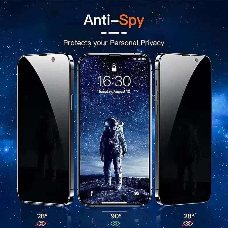3PCS Privacy Tempered Glass Screen Protector