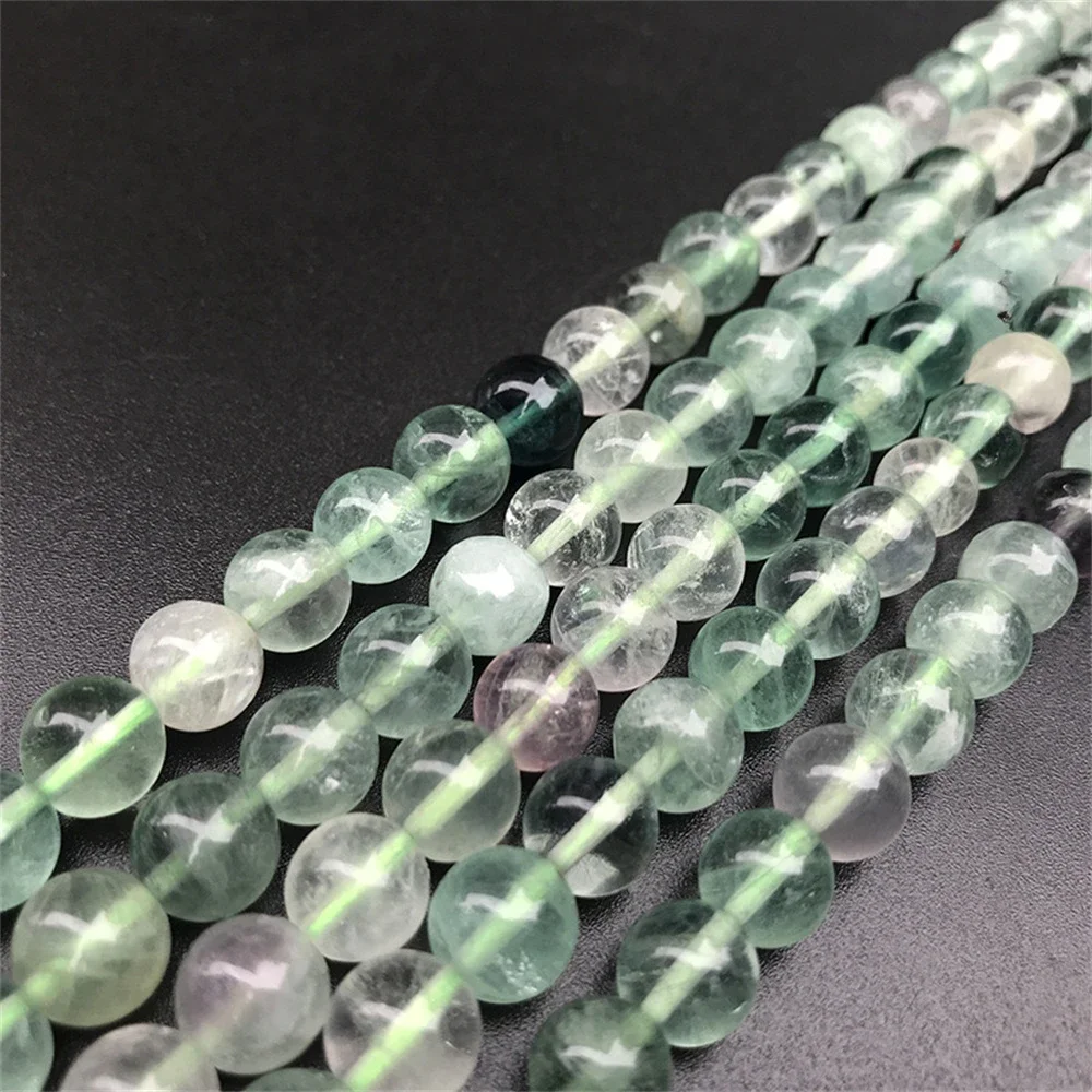 

Natural Stone Beads for Jewelry Making Clear Lace Purple Fluorite Crystal AAA DIY Bracelet Necklace 6-12mm Keychain Accessories