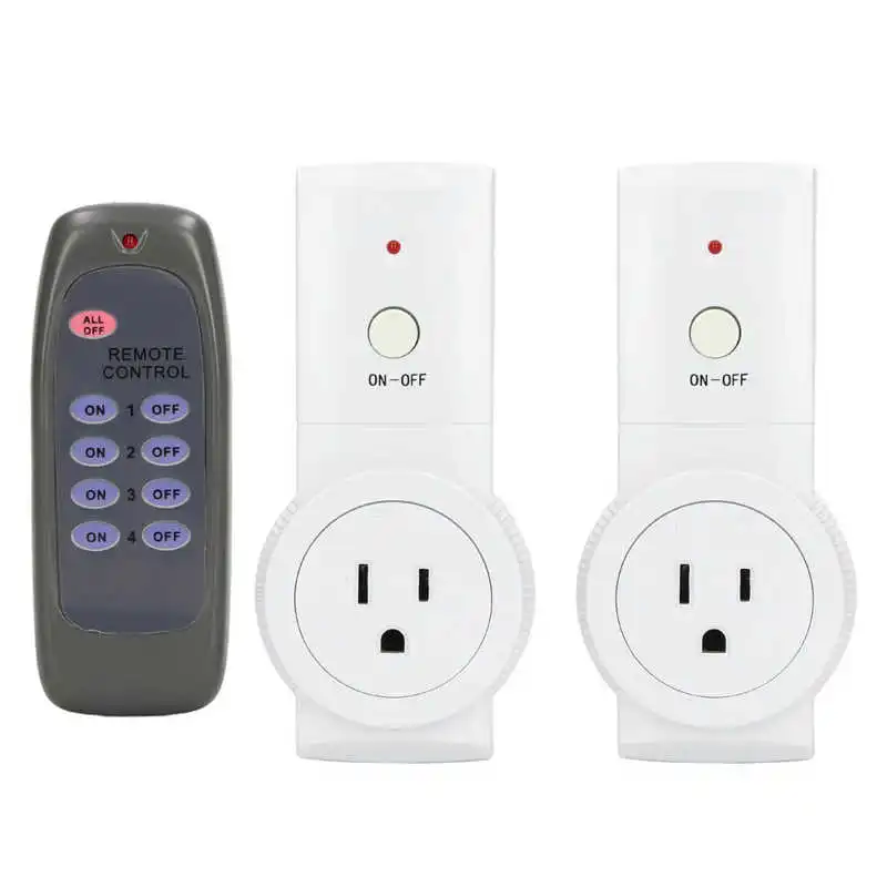 

Wireless Smart Remote Control Outlet Power Switch Socket Receptacle US Plug 120V For Light Conditioner Electronic Equipment
