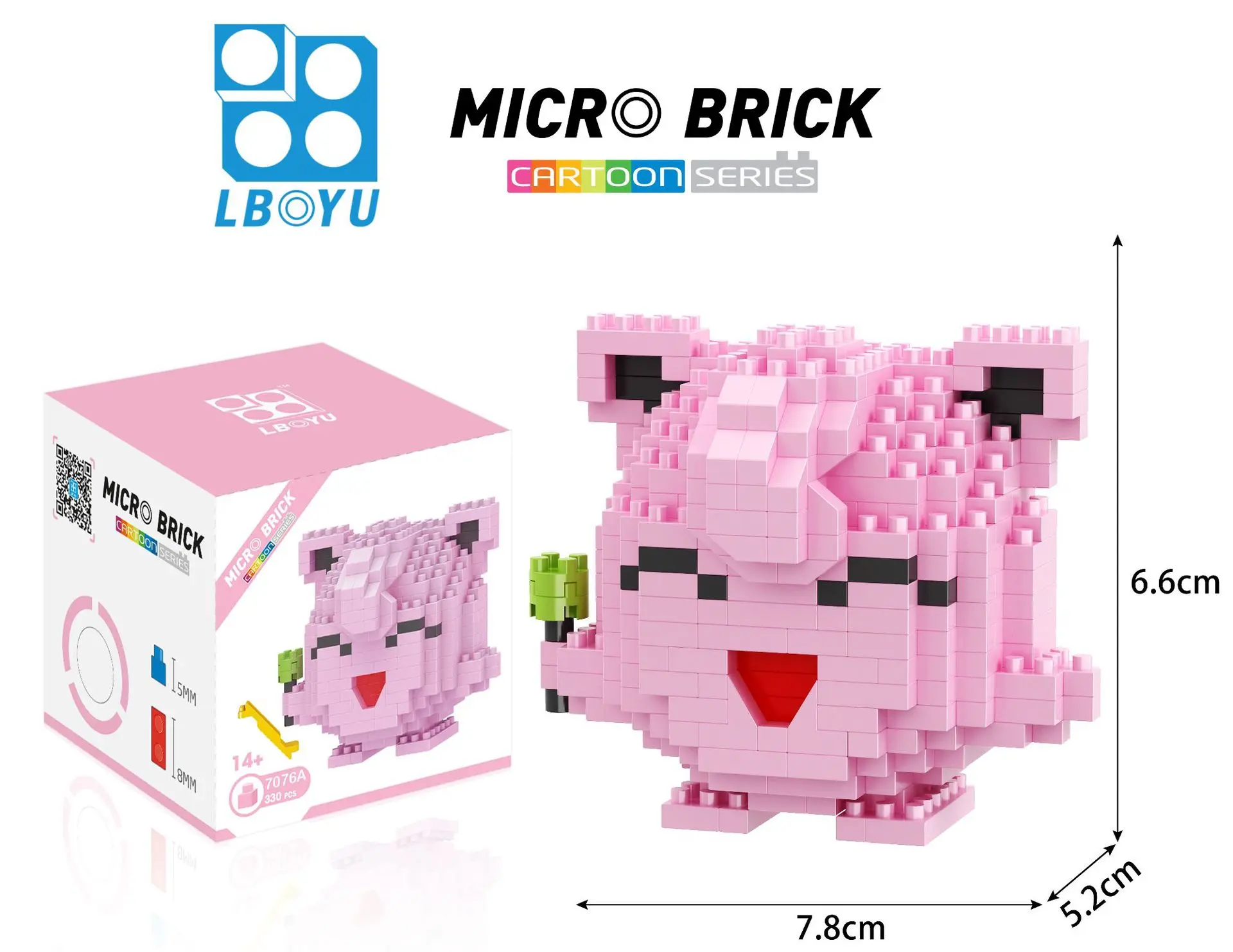 Pokemon Micro Building Blocks LBOYU Jigglypuff Gengar Mudkip Piplup Raichu Bulbasaur Pikachu Mini Brick Figures Toy  For Kids 6