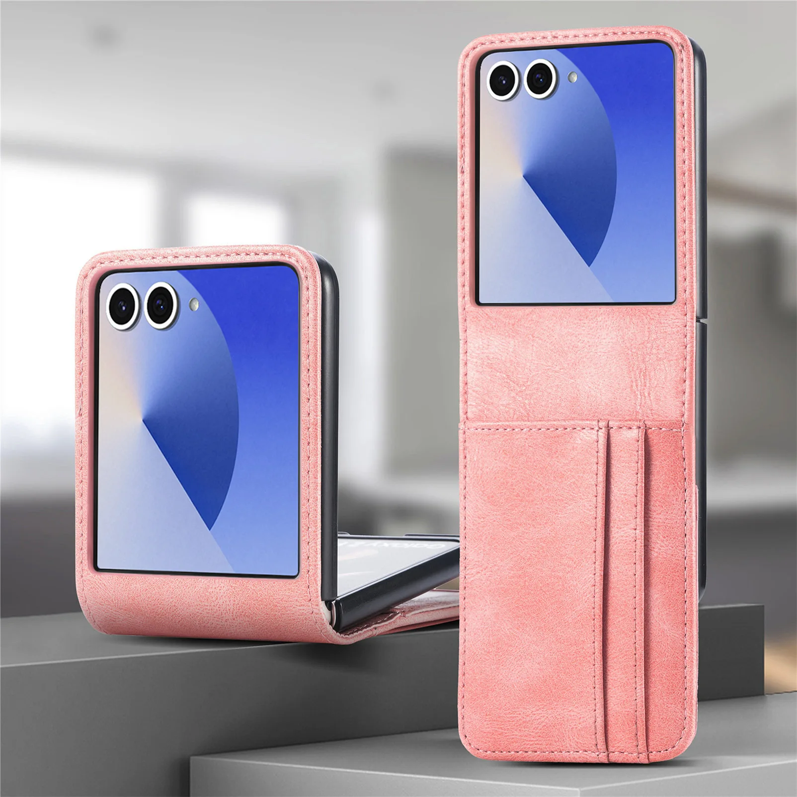 Luxurious PU Leather Folding Phone Case with Card Holder - One-Piece Cover, Style XL002