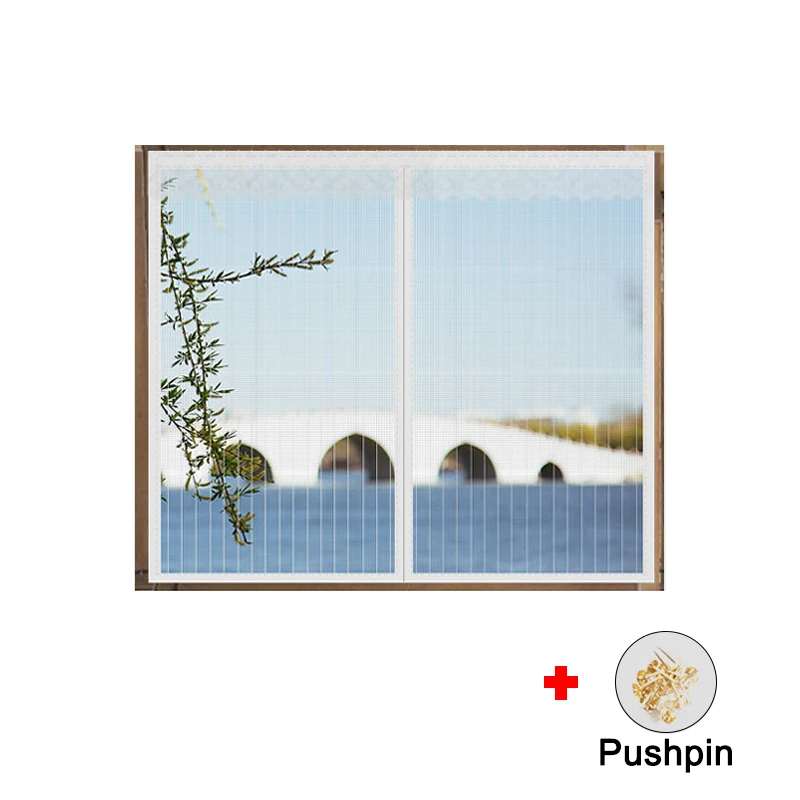 Summer Magnetic window Curtain Net window Anti Mosquito Insect Fly Bug Screen Kitchen Curtains Automatic Closing