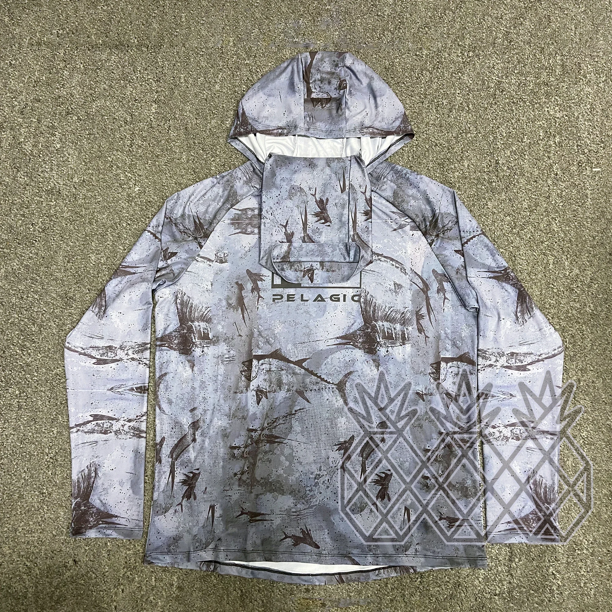 Description Picture 6 of itemHUK Fishing Shirts Men's Hooded Long Sleeve Fishing Clothing Uv Protection Upf 50+ Camisa De Pesca Outdoor Mask Fishing Clothes