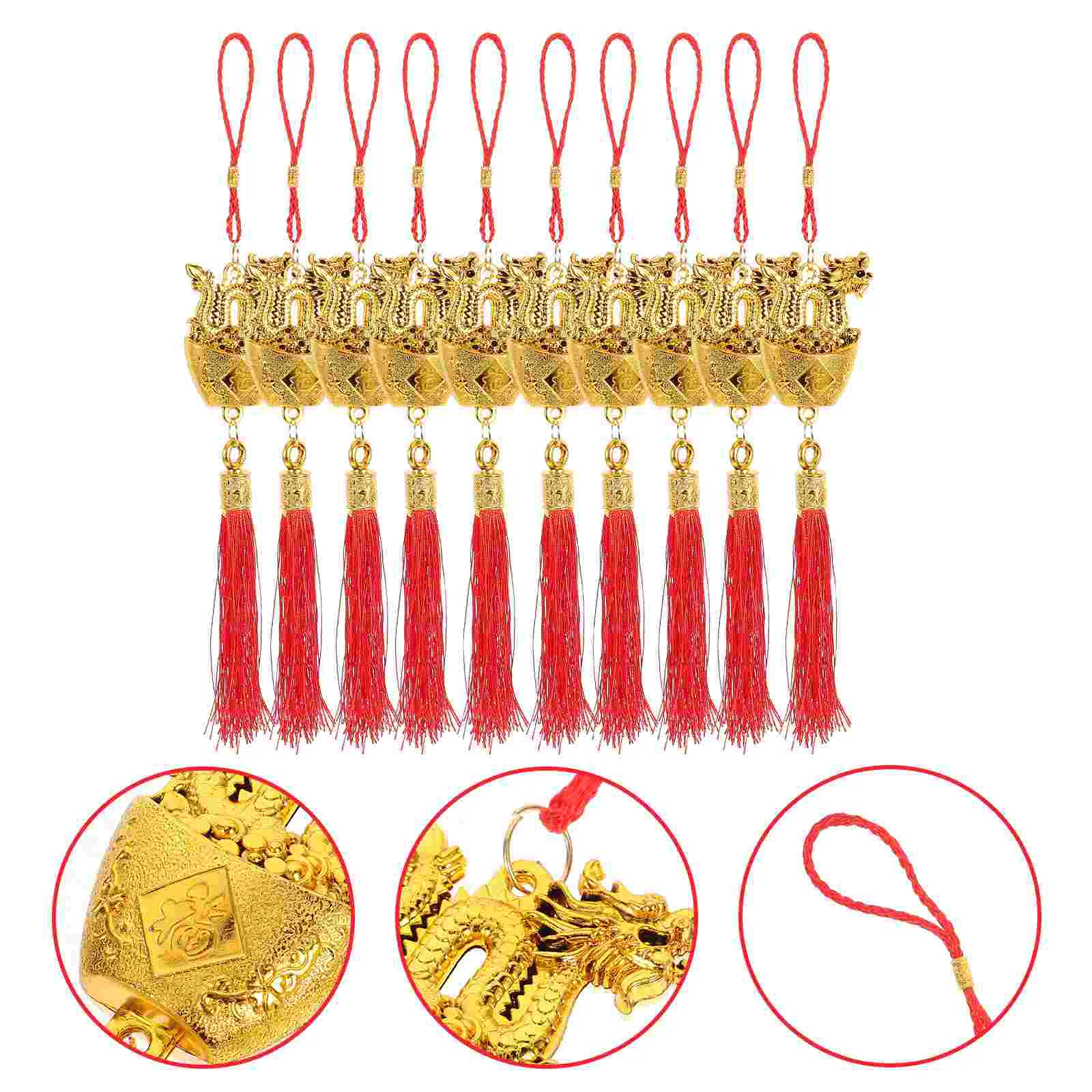 

Chinese Style Tassel Dragon Pendant Pendant for Car Hanging Pendant