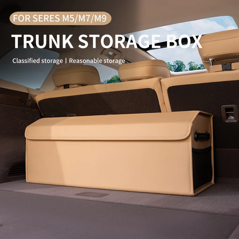 Large capacity Car Trunk storage box For SERES AITO M5 M7 M9 PU Folding ...