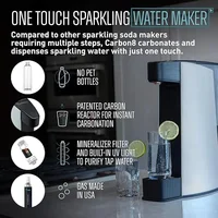 Water Maker Machine - Home Soda Stream Machine, Screw-In CO2 Carbonator, Countertop Water Mineralizer, Seltzer Soda Maker Machin 2