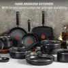 Ultimate Hard Anodized Nonstick Cookware Set 17 Piece, Oven Broiler Safe 400F, Lid Safe 350F, Kitchen Cooking Set w/ Fry P 3